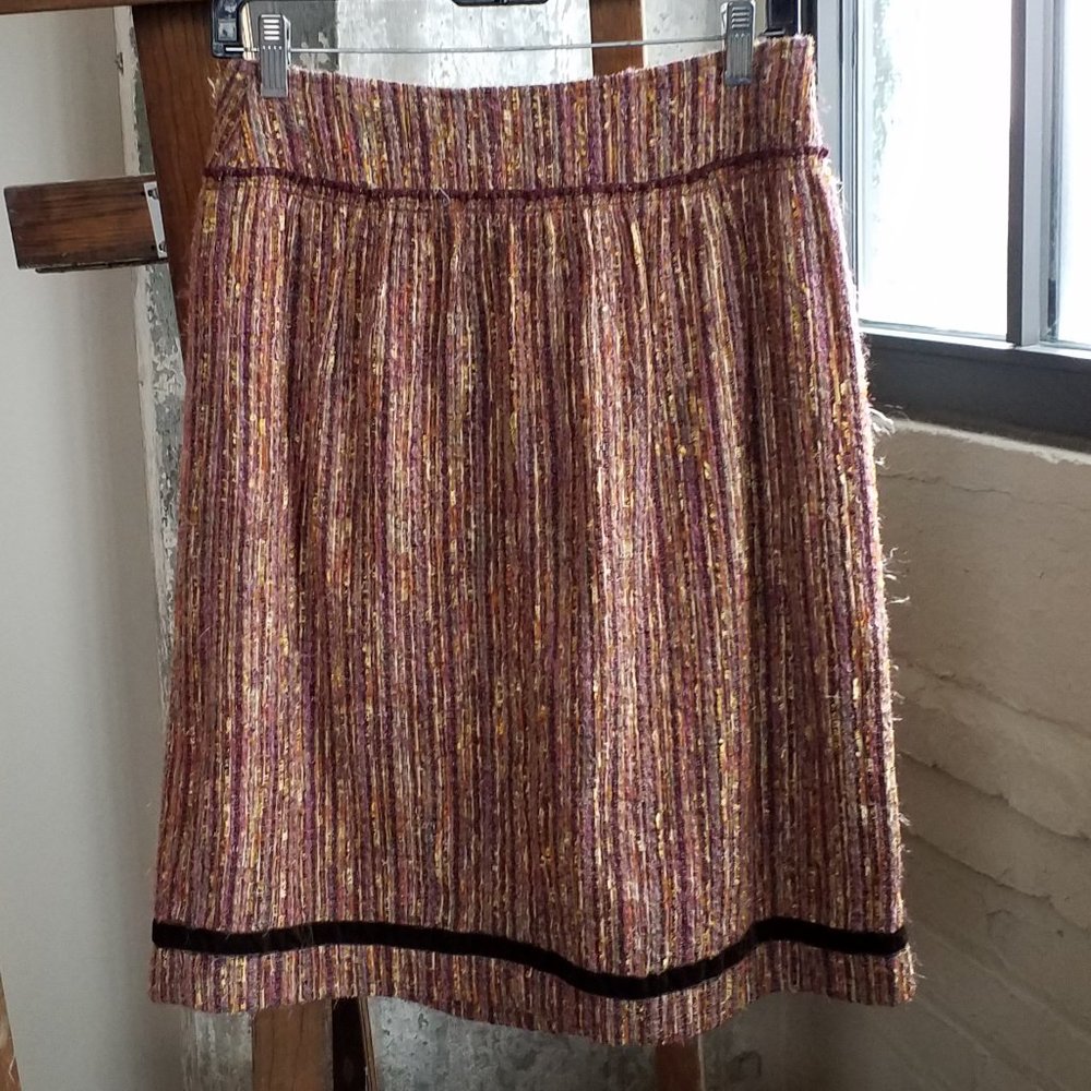 CYNTHIA STEFFE  Anthropologie Wool Blend Boucle Tweed Pencil Skirt, Size 2